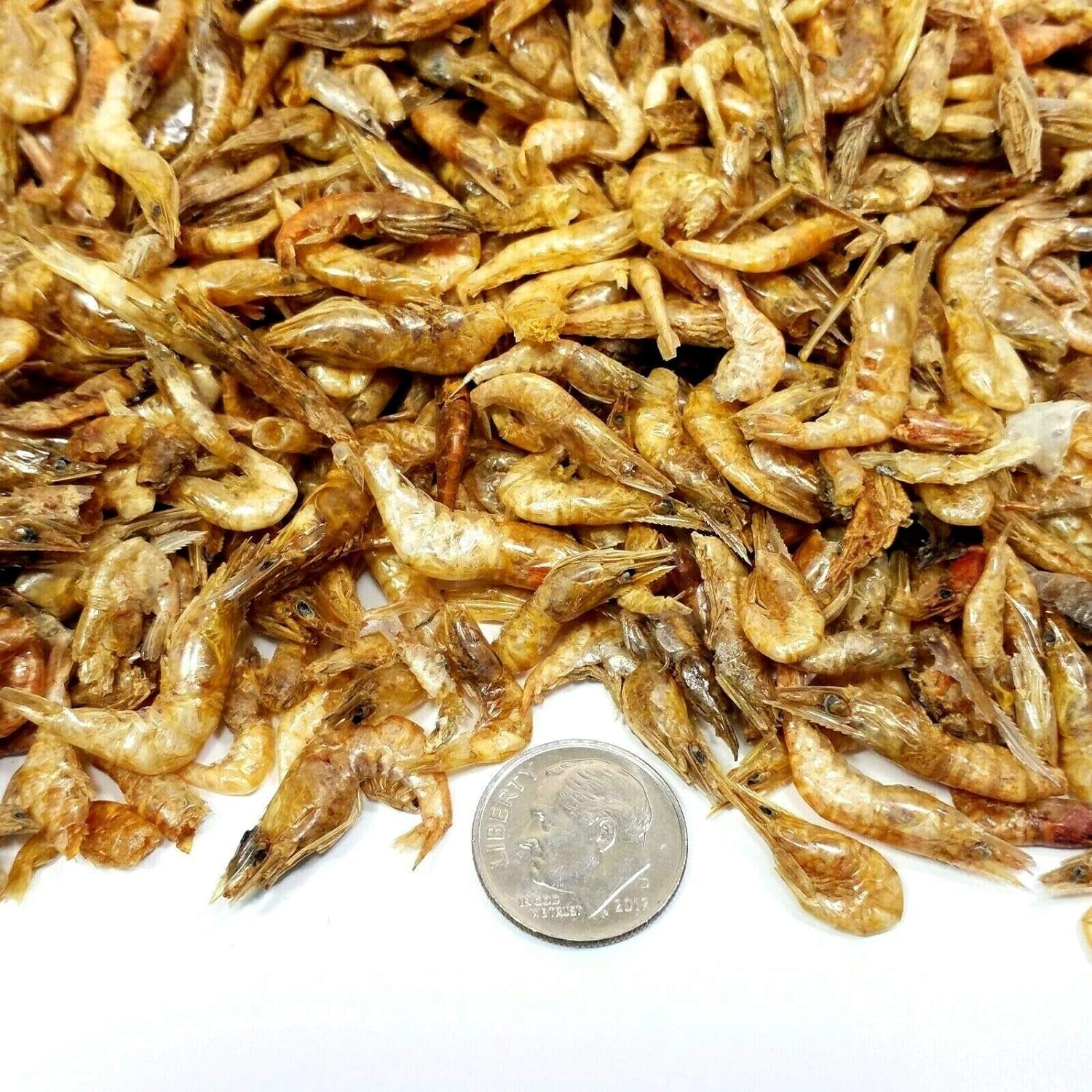 Freeze Dried Red Shrimp - 1/2" to 1&1/4" for All Tropical Fish, Koi, Turtles...1/2-Lb