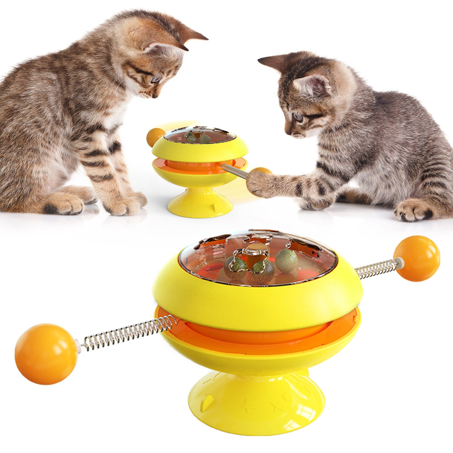 Rotatable Catnip Toy: Interactive Training Toy for Cats.