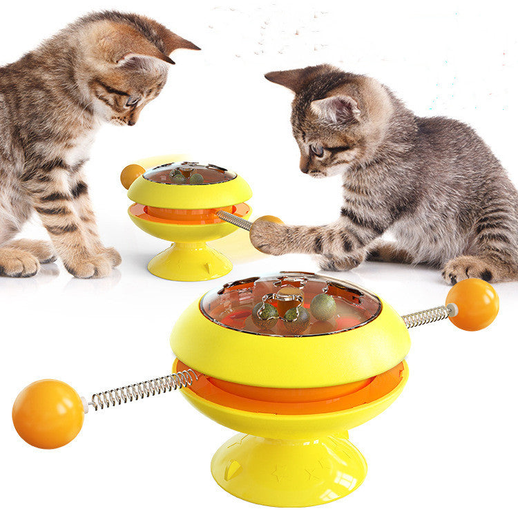 Rotatable Catnip Toy: Interactive Training Toy for Cats.