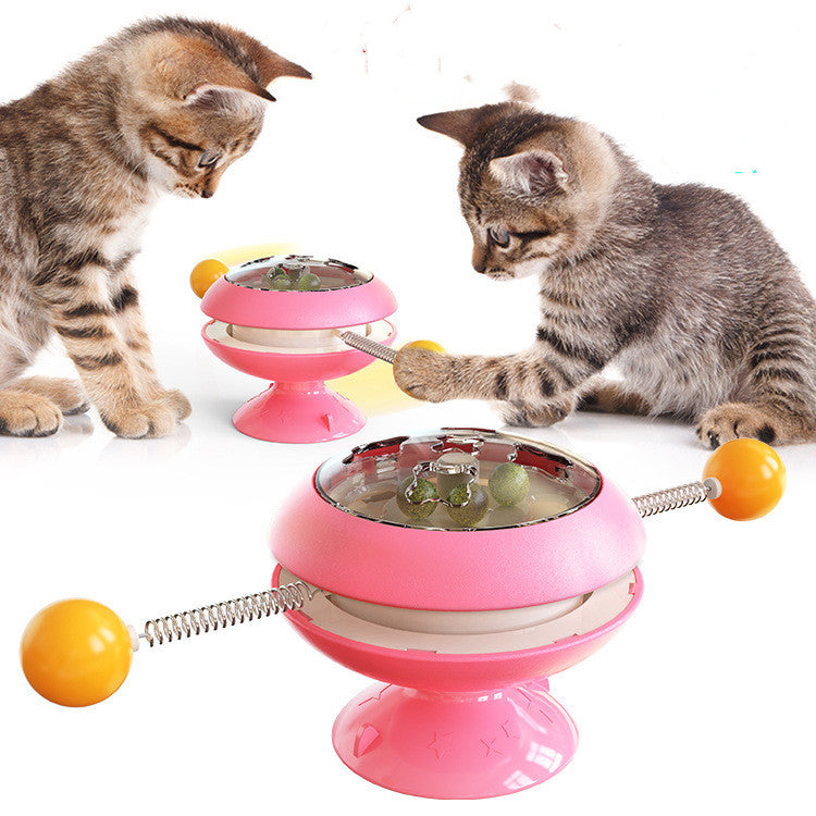 Rotatable Catnip Toy: Interactive Training Toy for Cats.