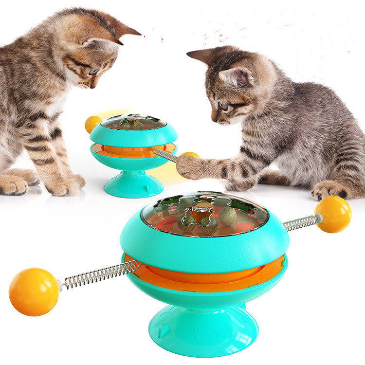 Rotatable Catnip Toy: Interactive Training Toy for Cats.