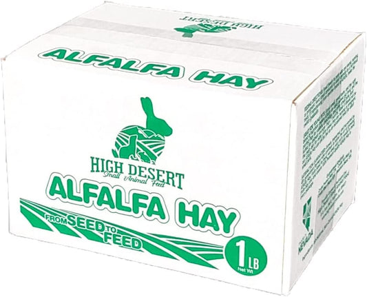 High Desert Alfalfa Hay: Dried Natural Hay for Rabbits, Guinea Pigs, Chinchillas, Ferrets - Protein and Fiber Rich - Healthy Pet Food