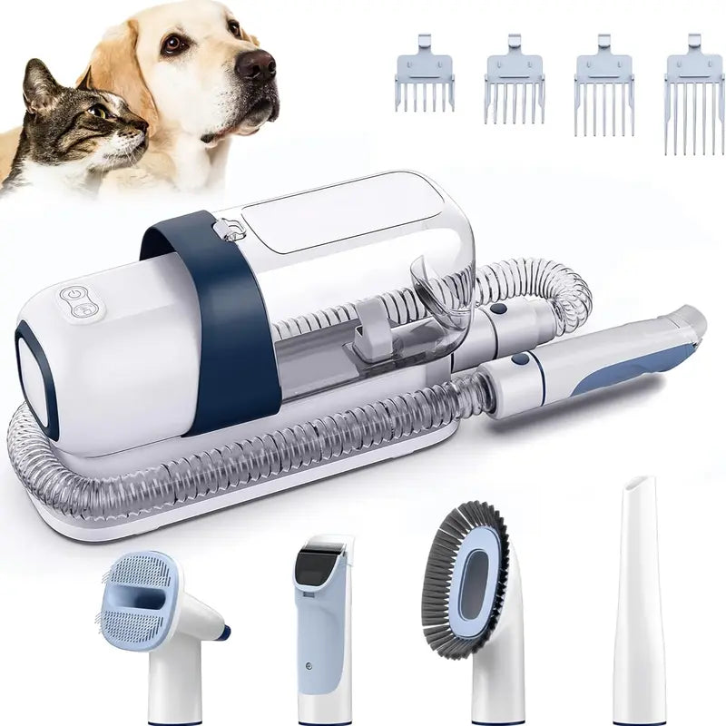  LMVVC Pet Grooming Kit - Effortless Dog Grooming Clippers with 2.3L Vacuum Suction, 99% Pet Hair Removal, Low-Noise Vacuum