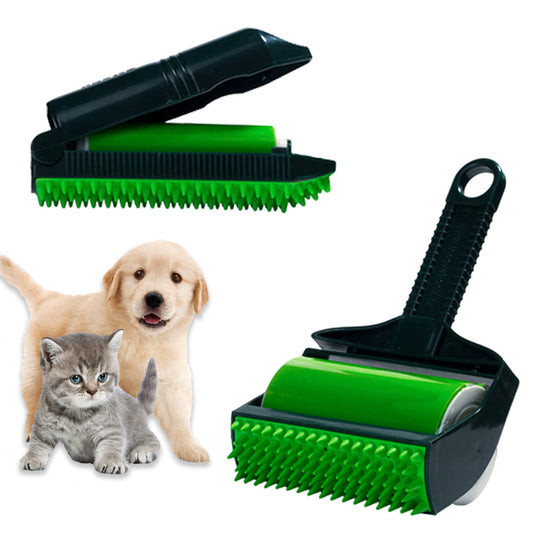 Portable Lint Remover: Sticky Roller for Pet Hair Cleaning