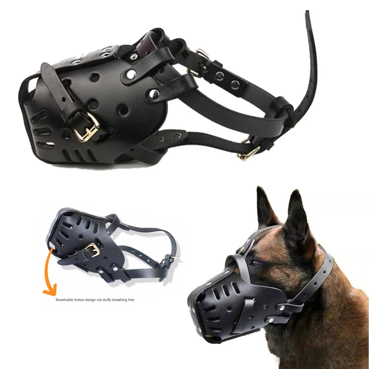 Medium-Large Dog Muzzle: For horse-like dogs, durable material.