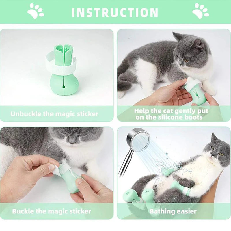 Anti-Bite Cat Bath Bag: Adjustable protection for cat grooming.