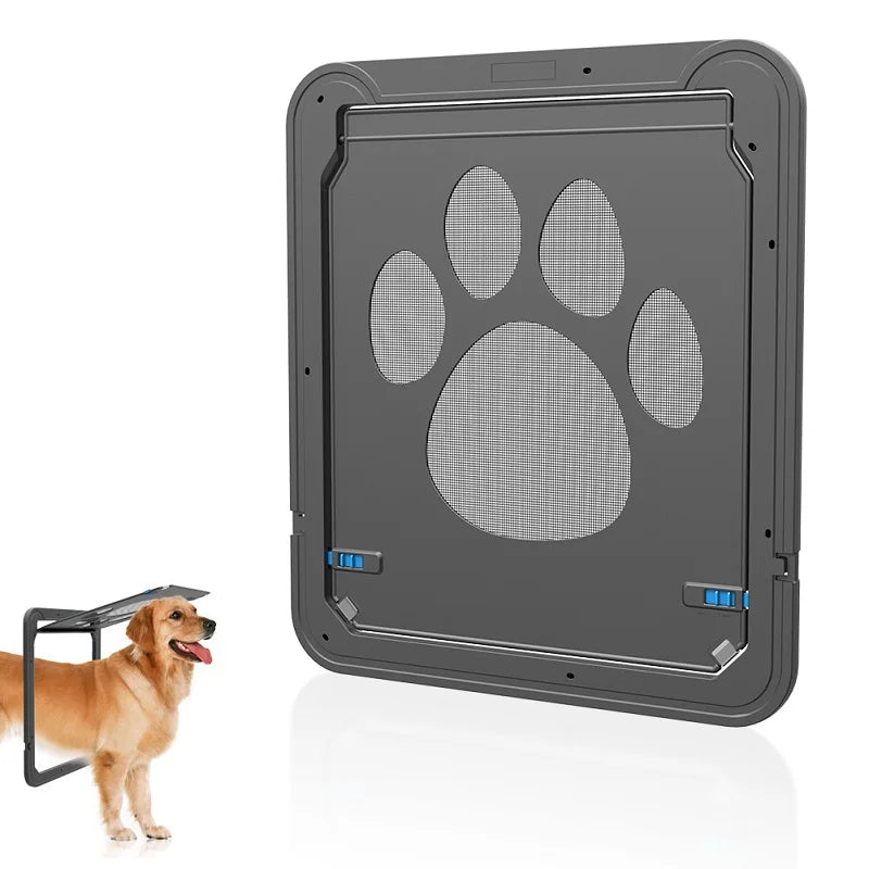 Easy Install Pet Door: Lockable magnetic screen for pets.