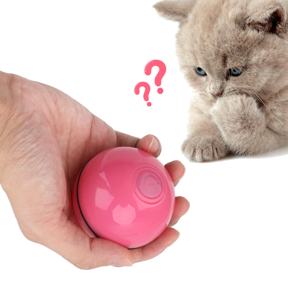 LED 360 Degree Cat Toy: Smart USB Rechargeable Motion Interactive Laser Ball.