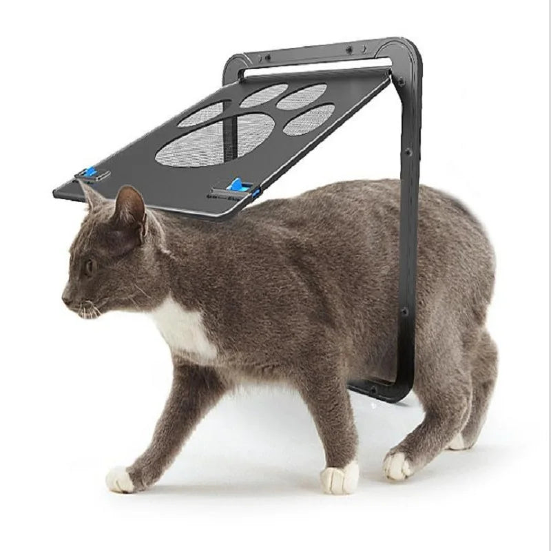 Easy Install Pet Door: Lockable magnetic screen for pets.