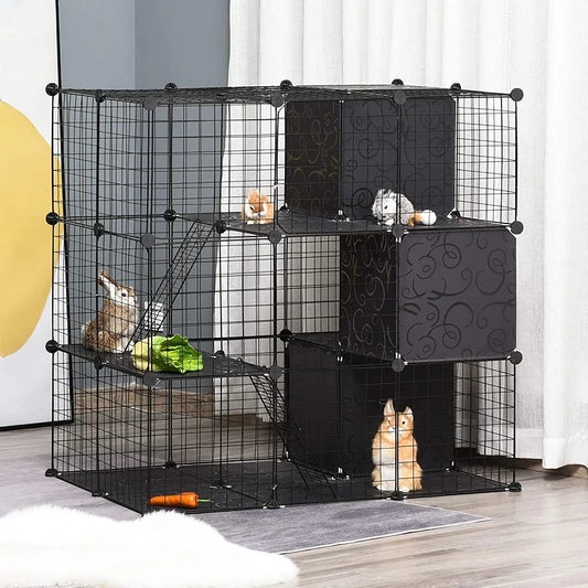 Multi-functional Pet Fence: DIY assembly, crate, playpen, ideal for various pets.