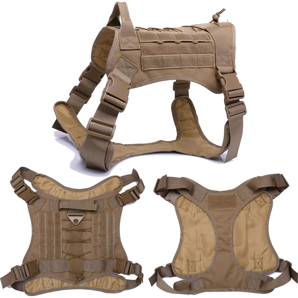 Military Tactical Harness: Adjustable, German Shepherd-Friendly, Back Support