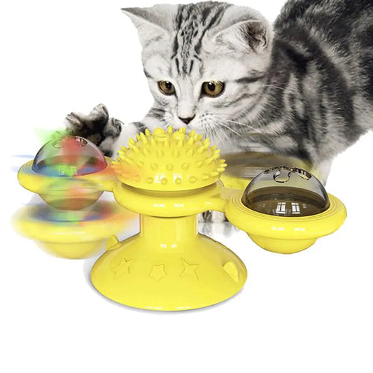 Rotating Windmill Cat Toy: Entertain Your Cat for Hours!