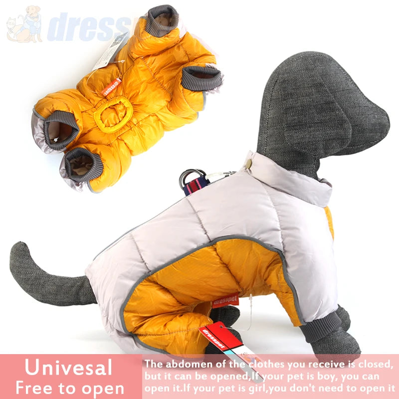 Winter Pet Clothes Thicker Coat: Waterproof, warm clothing for pets.