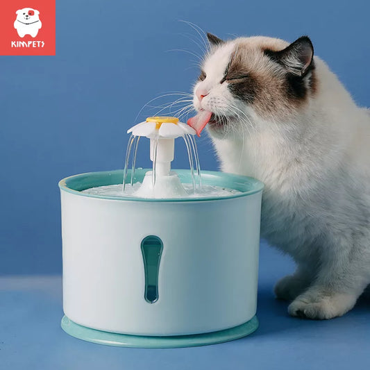 Pet Cat Water Fountain Dispenser: Activated carbon filters, LED Automatic Feeder.