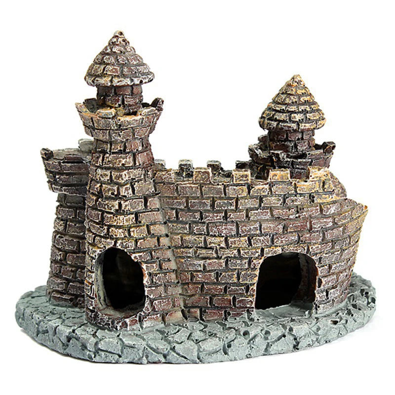 Resin Castle Aquarium Ornament: Create a Magical Underwater Landscape!