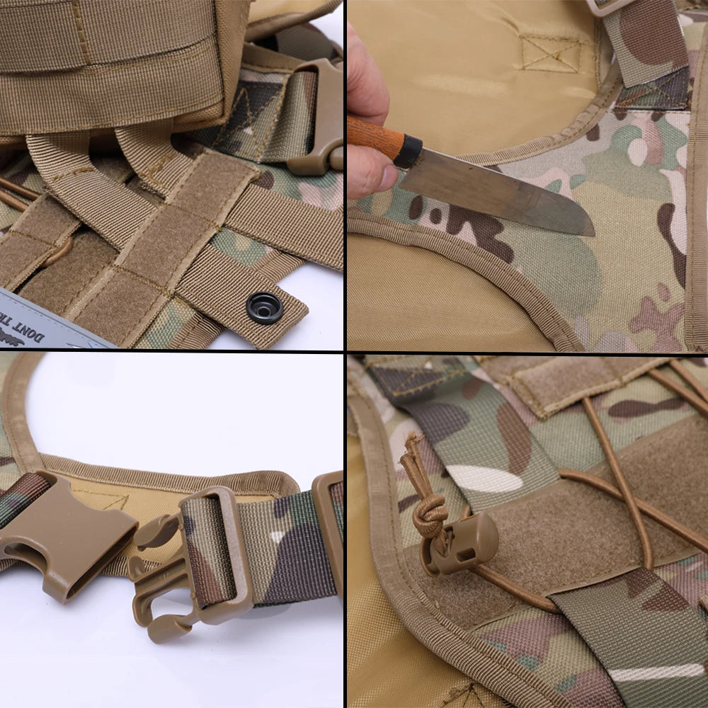 Military Tactical Harness: Adjustable, German Shepherd-Friendly, Back Support