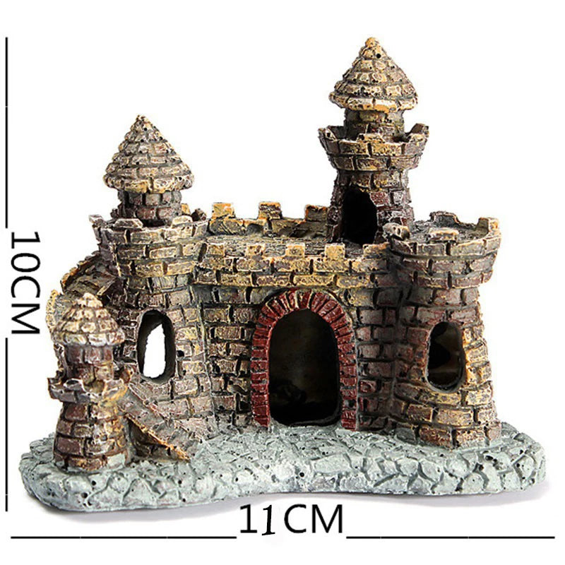 Resin Castle Aquarium Ornament: Create a Magical Underwater Landscape!