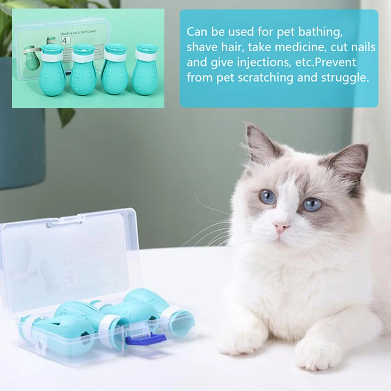 Anti-Bite Cat Bath Bag: Adjustable protection for cat grooming.