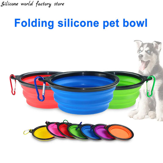 Collapsible dog bowl: Portable solution for pet feeding on-the-go.