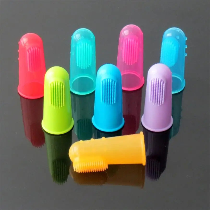 Pet Toothbrush Finger Set: Silicone, oral cleaning, factory outlet supply.