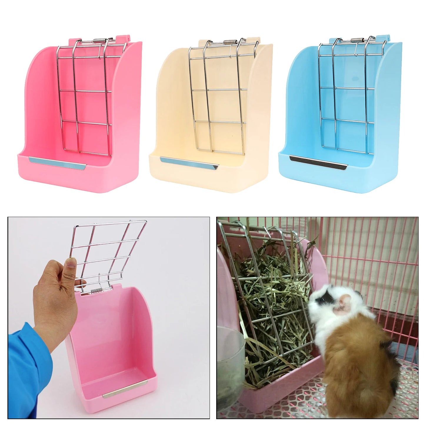 Rabbit Hay Feeder Rack: Manger for Small Pet Feeding.