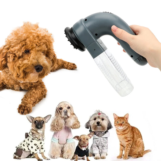 Portable Pet Hair Vacuum: Electric massage, cleaning tool.