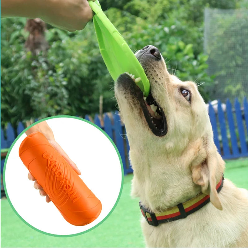 Flying Disc Dog Toy: Sturdy silicone, bite-resistant, repairable, outdoor entertainment.