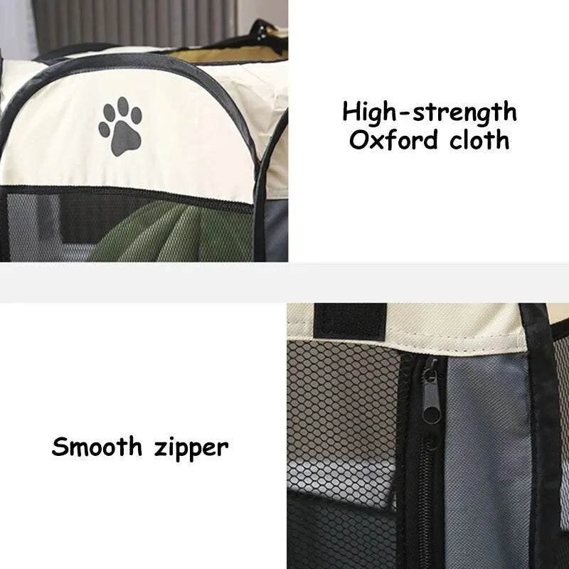 Foldable Pet Tent: Easy Setup, Outdoor Kennel, Large Dog Shelter.