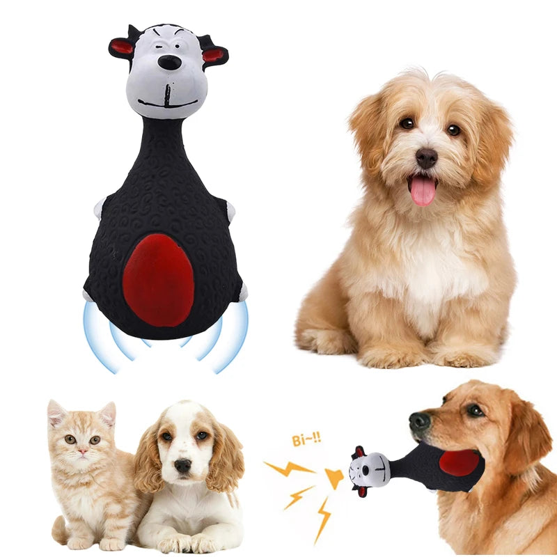 Latex Pet Toys: Squeaky, chewable, for small-large dogs.