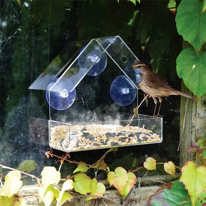 Wooden Bird Feeder House 