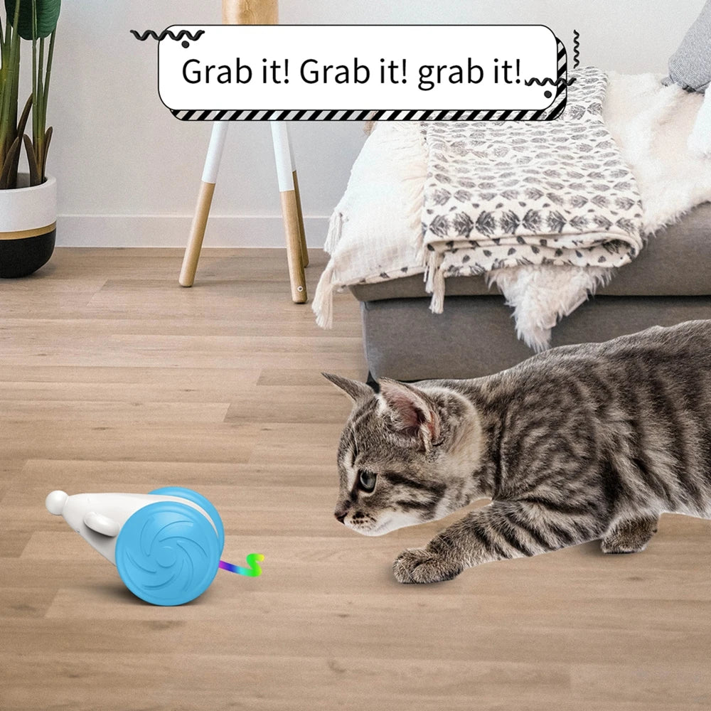 Interactive motorized cat toy: Engaging snake playtime, self-controlled.