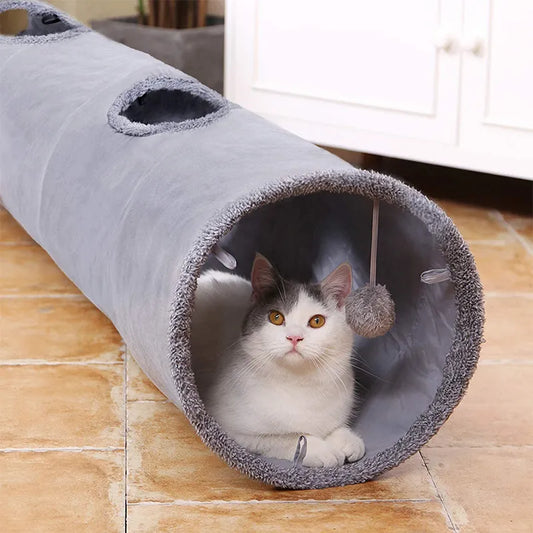 Cat Tunnel with Ball: Collapsible, fun, for cats, dogs, bunnies.