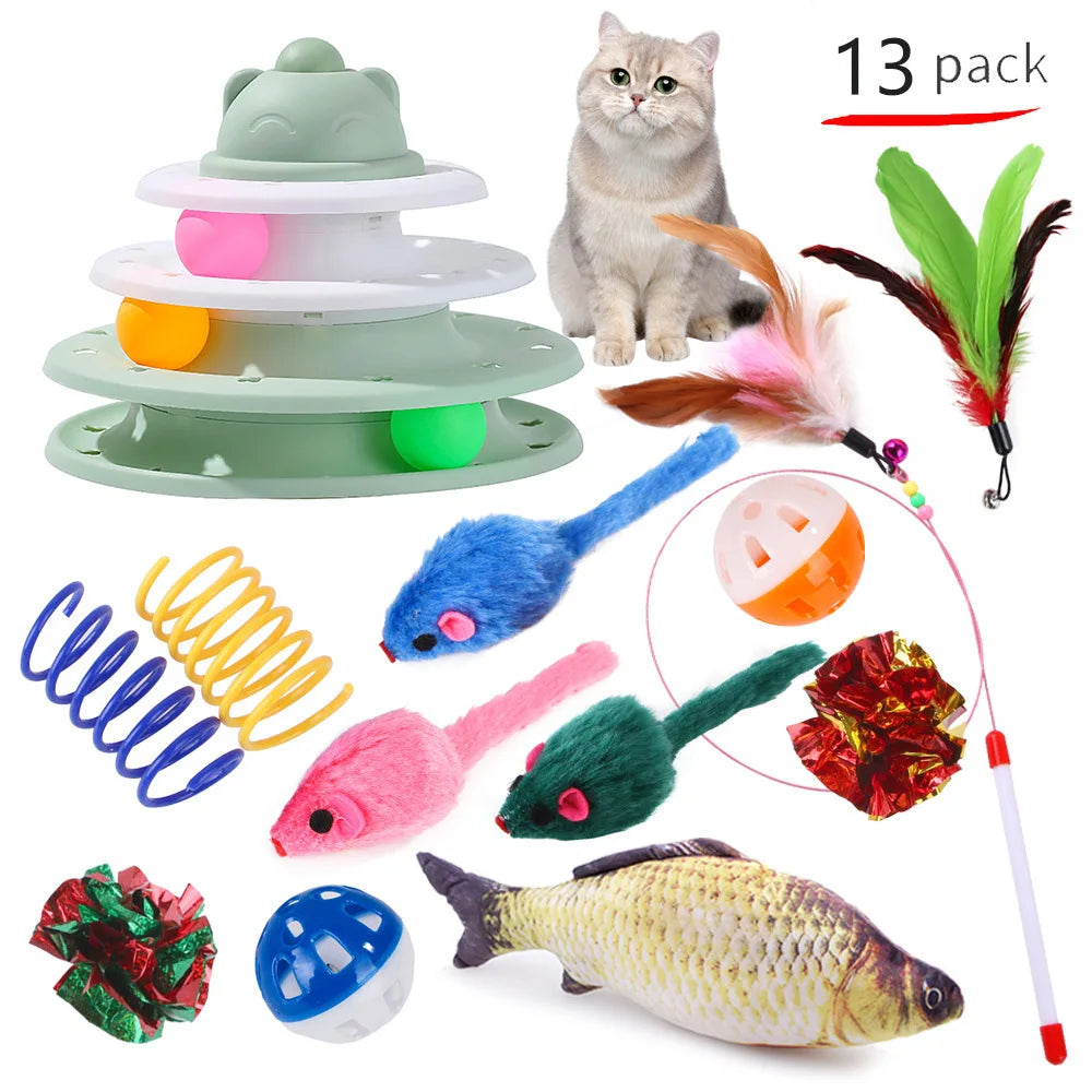 Mouse Toys: Foldable tunnel, funny tent, simulation fish, interactive accessories.