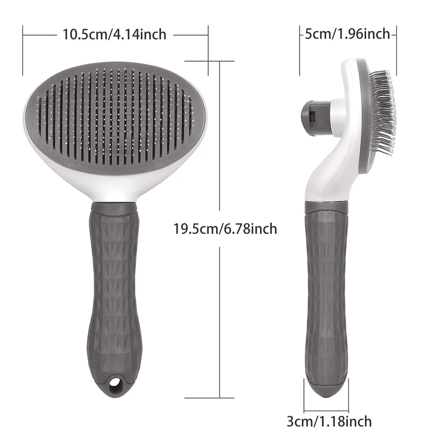 Self-Cleaning Pet Brush: Removes Hair, Grooming Tool, Dematting Comb