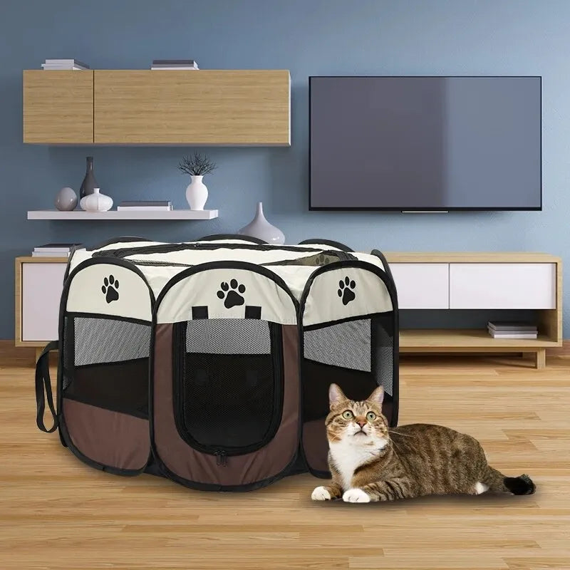 Foldable Pet Tent: Easy Setup, Outdoor Kennel, Large Dog Shelter.