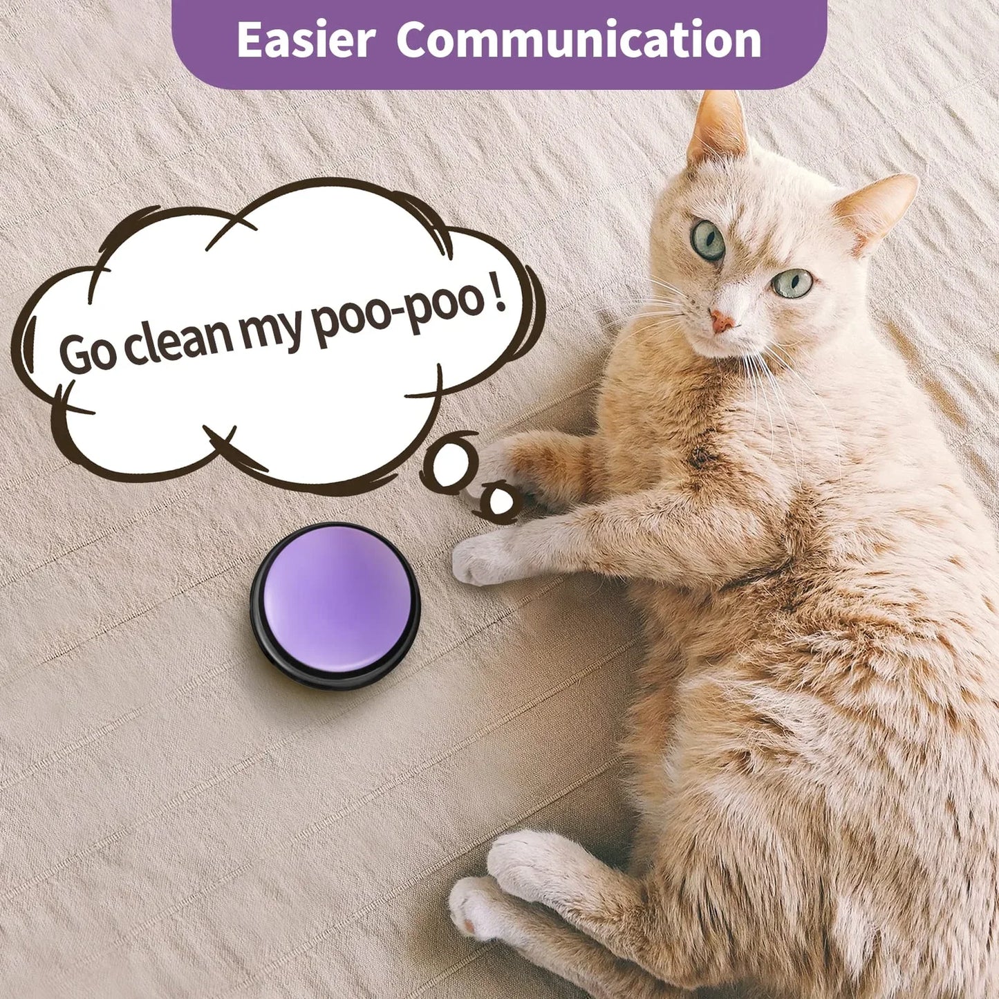 Pet Sound Button: Talking Toy, Recording Device, Training Aid