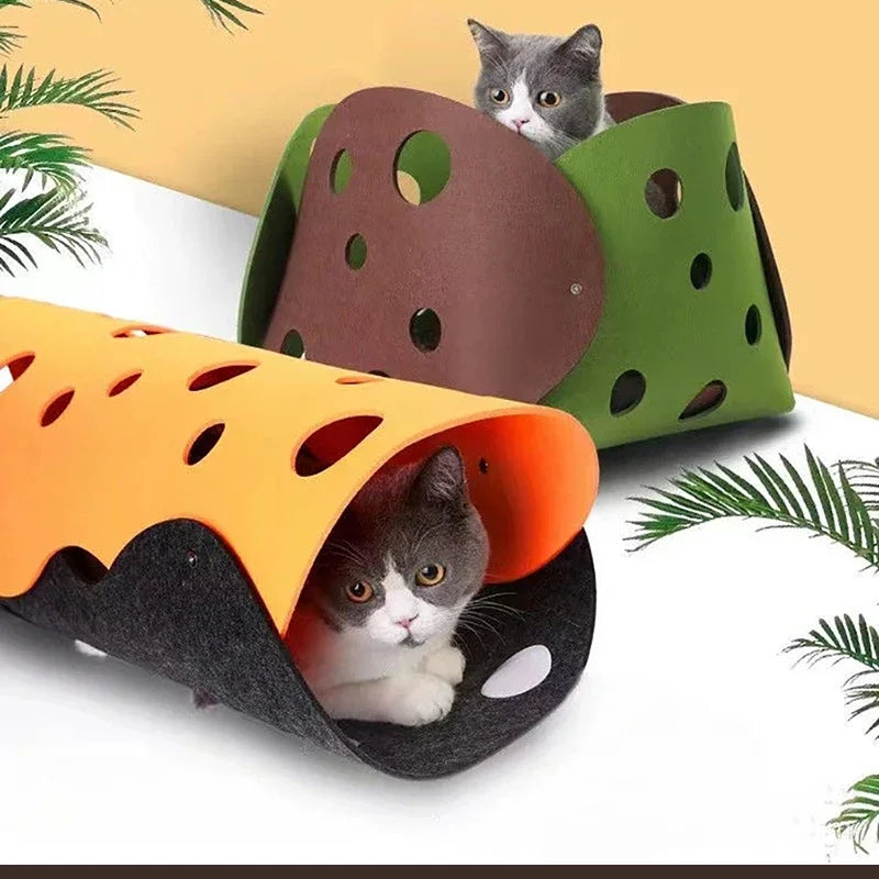 Fitness Cat Toy: Interactive tunnel bed for cats.