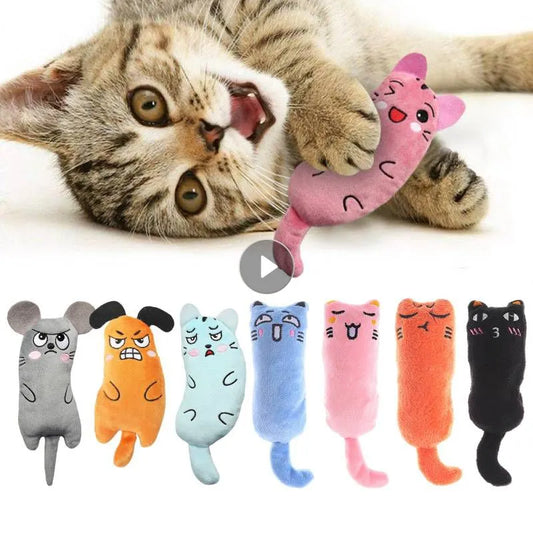 Soft plush catnip toy: Ideal for teeth care, playful kittens.