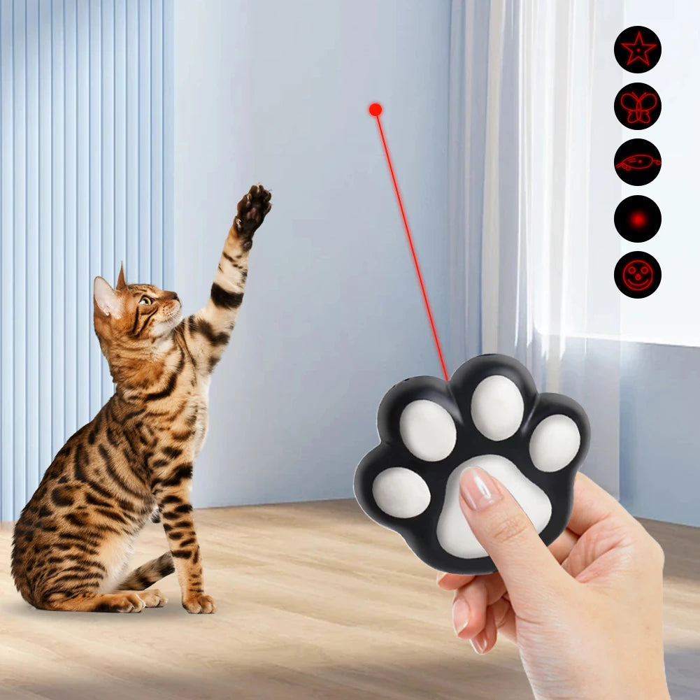 Electronic Pet Laser Pointer: USB charging, interactive indoor toy.