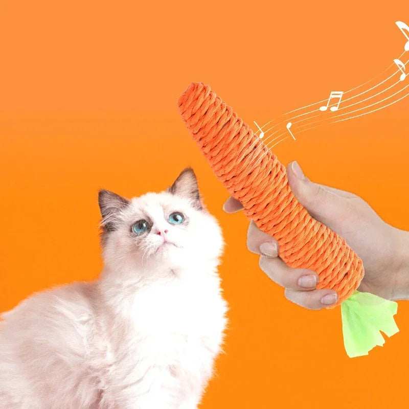 Carrot-shaped Cat Toy: Encourage Healthy Chewing for Your Cat!