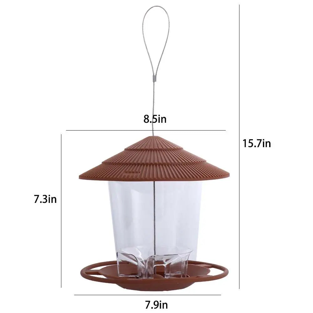 Transparent Bird Feeder: Plastic Hanging Feeder