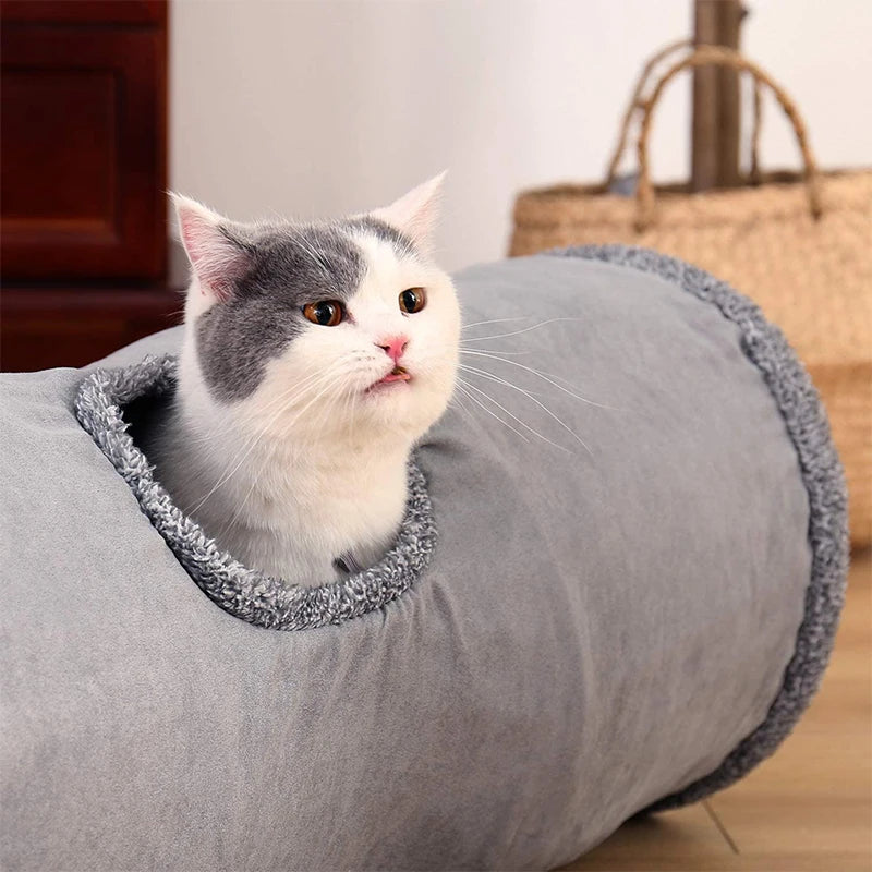 Cat Tunnel with Ball: Collapsible, fun, for cats, dogs, bunnies.