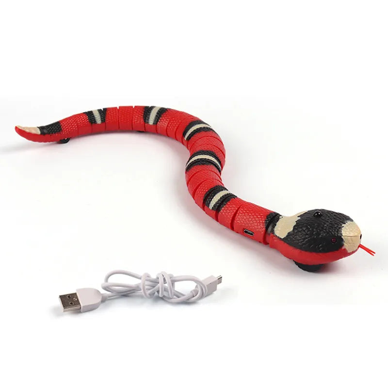 Interactive cat toys: USB rechargeable, automatic snake teaser.