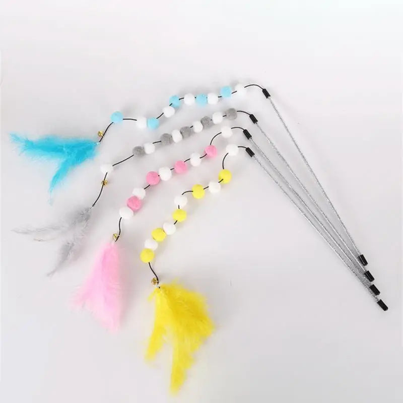 Interactive Cat Toys: Feather Stick, Durable Ball, Exercise for Kittens.