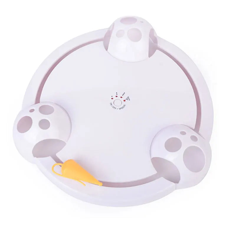 Interactive Cat Toy: Automatic Rotating Teaser Plate, Mice & Animal