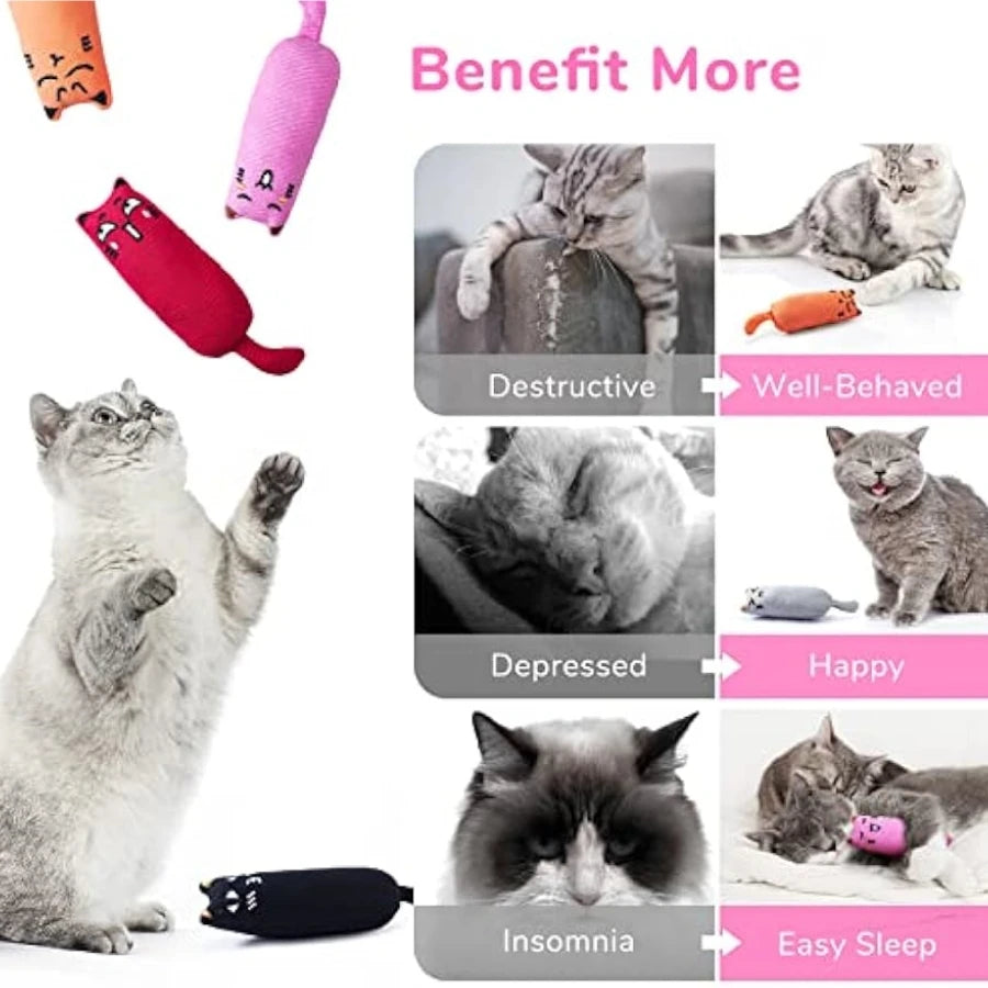 Rustle sound catnip toy: Keeps kittens entertained, aids teeth care.