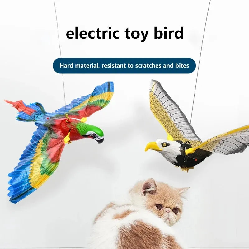 Self-hanging bird toy: Interactive playtime for curious cats.