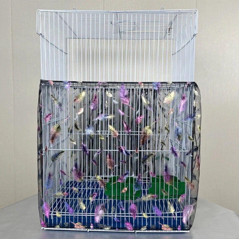 Universal Bird Cage Cover: 360-degree mesh net for bird cages.