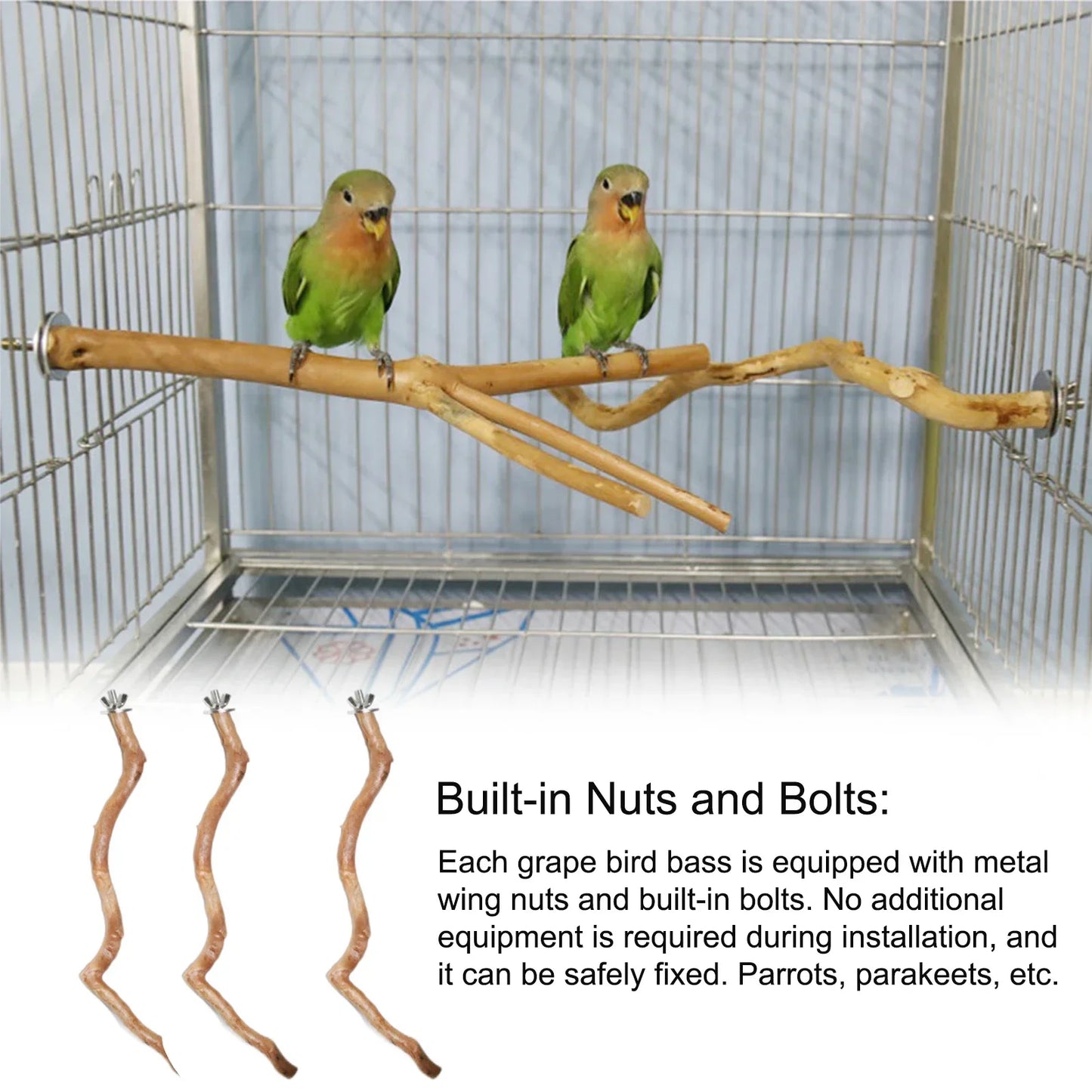 Parrot Perch Stand: Paw Grinding, Climbing, Birdcage Accessories