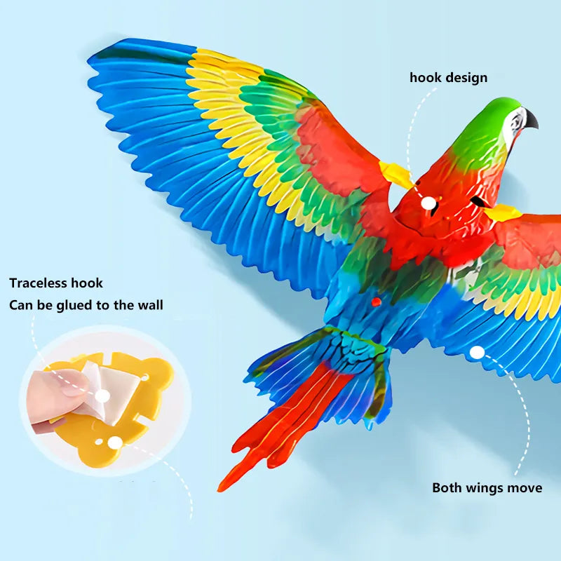 Self-hanging bird toy: Interactive playtime for curious cats.